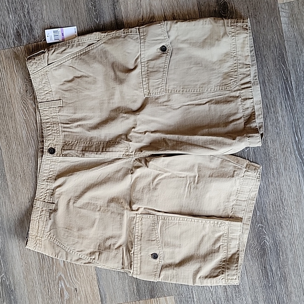 IZOD Saltwater Relaxed Classics Cargo Shorts, Cedarwood Khaki, Size 38